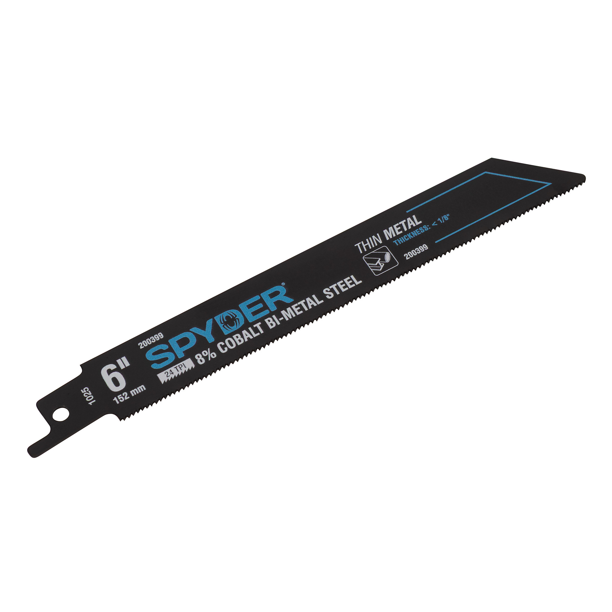 Spyder Bi-Metal Reciprocating Saw Blade — 6in., 24 TPI, 5-Pack, Model# 200399-5
